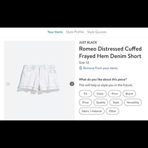 Whites size 10 shorts.